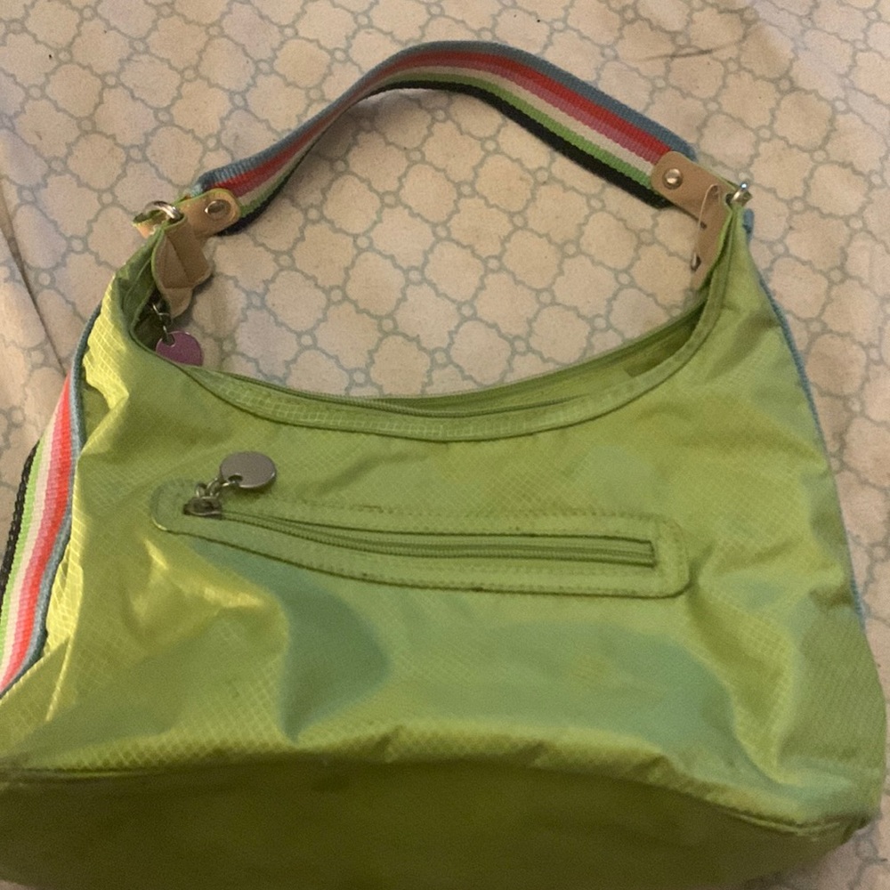 Lime green small shoulder purse